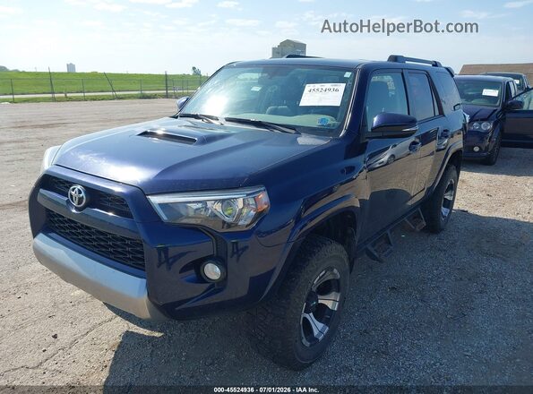 JTEBU5JR1K5629825 2019 TOYOTA 4RUNNER Dark Blue Передня ліва чверть