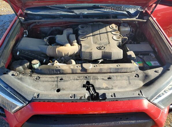 JTEBU5JR1K5638475 2019 TOYOTA 4RUNNER Red ძრავის განყოფილების ხედი