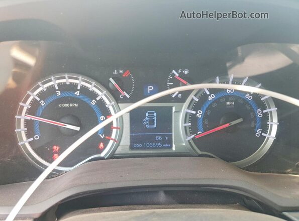 JTEBU5JR2G5281105 2016 TOYOTA 4RUNNER Silver Вид щитка приладів