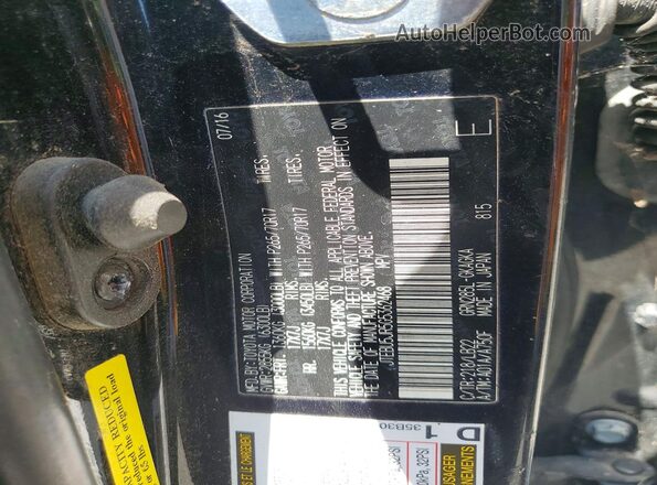 JTEBU5JR5G5362468 2016 TOYOTA 4RUNNER Black VIN კოდის სტიკერის ხედი
