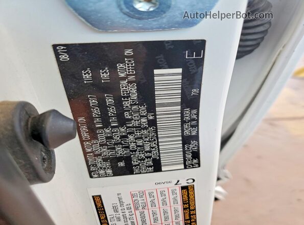 JTEBU5JR5L5739195 2020 TOYOTA 4RUNNER Белый Вид наклейки с VIN-кодом