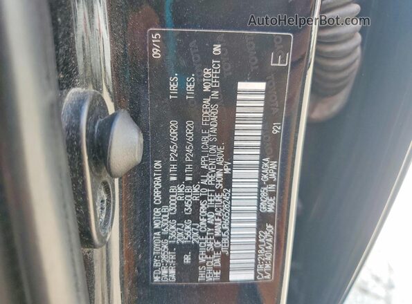 JTEBU5JR6G5282452 2016 TOYOTA 4RUNNER Черный Вид наклейки с VIN-кодом