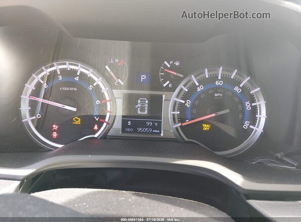 JTEBU5JR7H5416015 2017 TOYOTA 4RUNNER Silver უკანა სავარძლების ხედი
