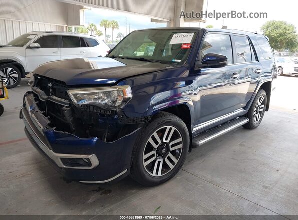 JTEBU5JR7K5647567 2019 TOYOTA 4RUNNER Blue წინა მარცხენა ხედი სამი მეოთხედიდან
