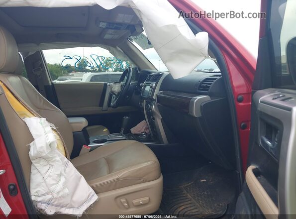 JTEBU5JR8G5335720 2016 TOYOTA 4RUNNER Red Widok wnętrza z przodu