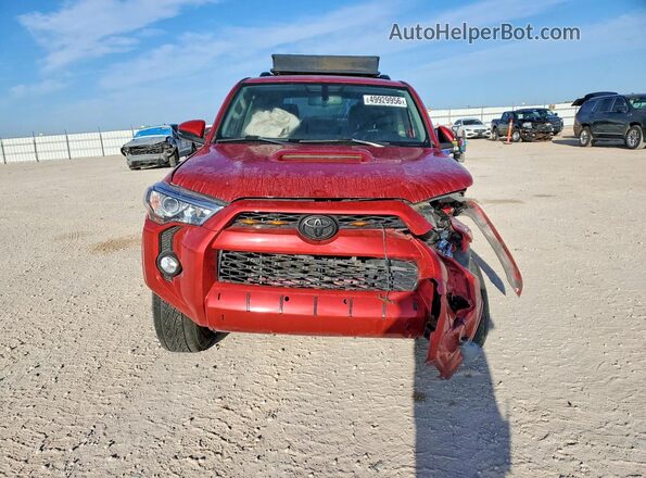 JTEBU5JR9J5555844 2018 TOYOTA 4RUNNER Бордовый Вид спереди