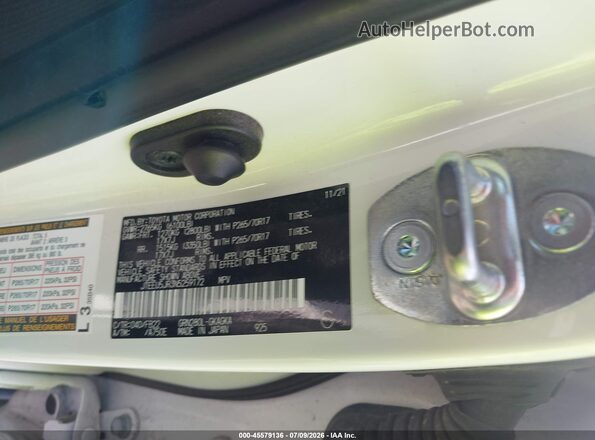 JTEEU5JR3N5259172 2022 TOYOTA 4RUNNER White Engine compartment view