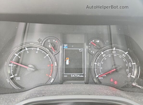 JTEFU5JR5N5262675 2022 TOYOTA 4RUNNER Белый Вид щитка приборов