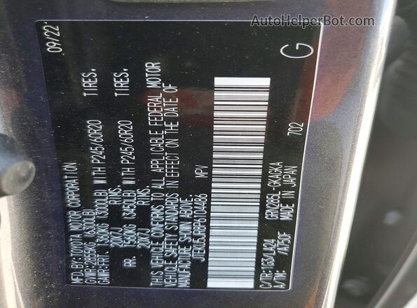 JTEKU5JR8P6104486 2023 TOYOTA 4RUNNER Charcoal Vista del compartimento del motor