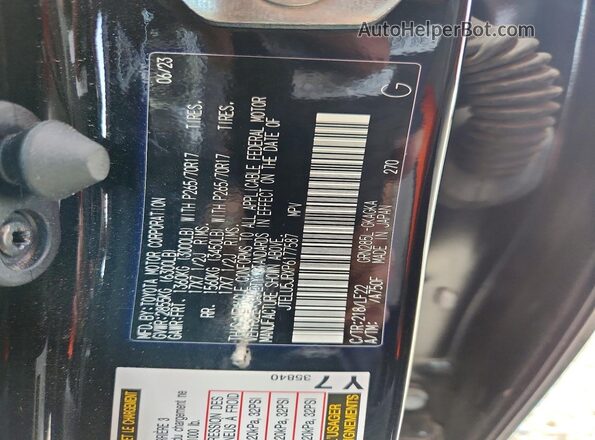 JTELU5JRXP6177587 2023 TOYOTA 4RUNNER Black Widok komory silnika