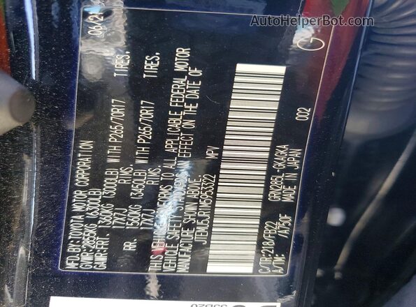 JTEMU5JR1M5953322 2021 TOYOTA 4RUNNER Black Widok wnętrza 360 stopni