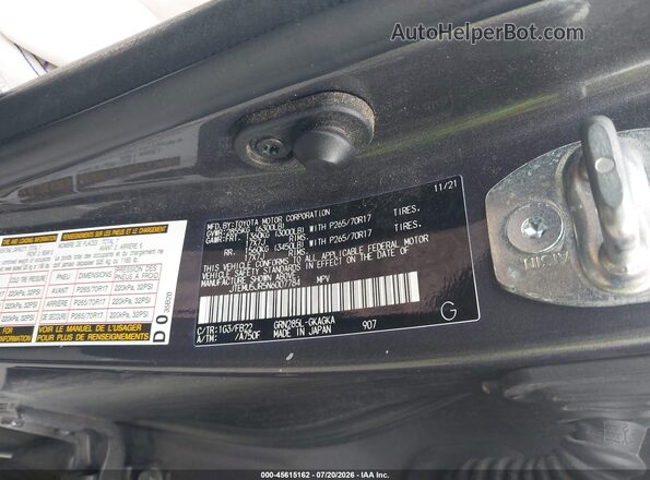 JTEMU5JR5N6007784 2022 TOYOTA 4RUNNER Gray Շարժիչի բաժամունքի տեսք