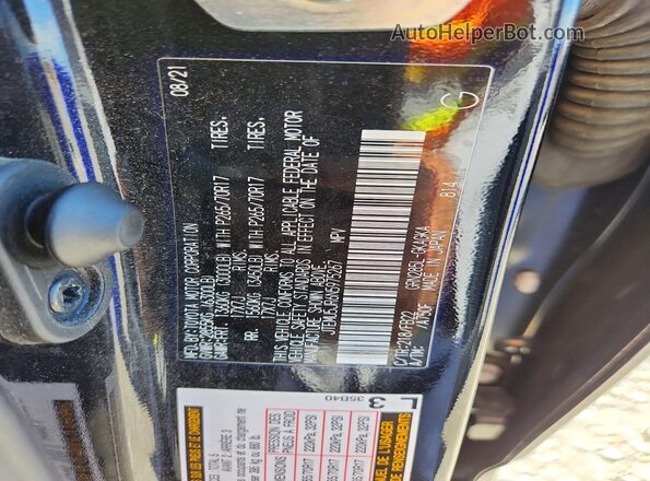 JTEMU5JR6N5975267 2022 TOYOTA 4RUNNER Charcoal Widok naklejki z numerem VIN