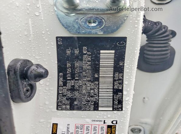 JTENU5JR8M5903148 2021 TOYOTA 4RUNNER White ძრავის განყოფილების ხედი