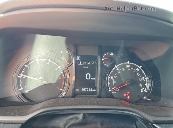 JTENU5JR8N5992852 2022 TOYOTA 4RUNNER Gray Widok zestawu wskaźników