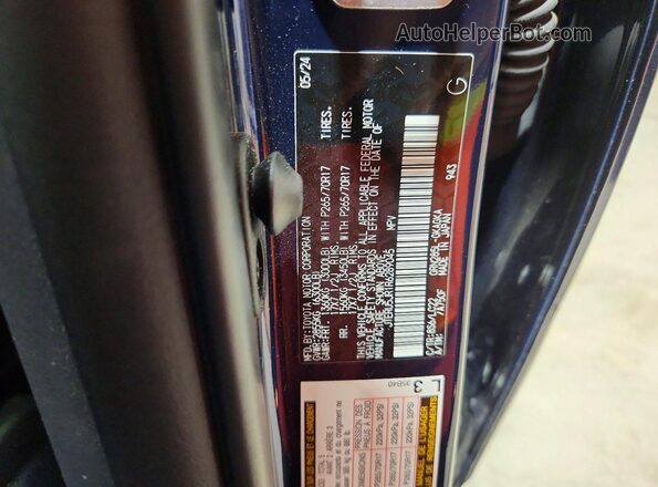 JTERU5JR1R6289045 2024 TOYOTA 4RUNNER Blue Вид наклейки з VIN-кодом