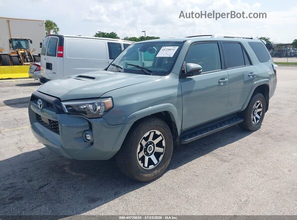 JTERU5JR2N6007568 2022 TOYOTA 4RUNNER Green Առջևի ձախ երեք քառորդ տեսարան