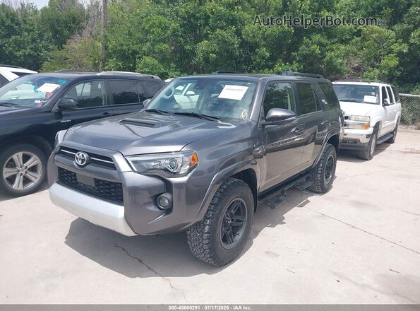 JTERU5JR3M5865314 2021 TOYOTA 4RUNNER Gray წინა მარცხენა ხედი სამი მეოთხედიდან