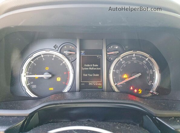 JTERU5JR6P6179086 2023 TOYOTA 4RUNNER Gray Вид щитка приладів