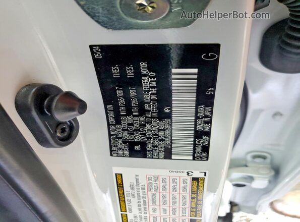 JTERU5JR6R6289350 2024 TOYOTA 4RUNNER Белый Вид наклейки с VIN-кодом