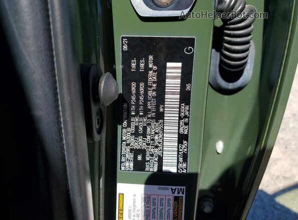 JTESU5JR2N5975578 2022 TOYOTA 4RUNNER Green Vista de la etiqueta del VIN