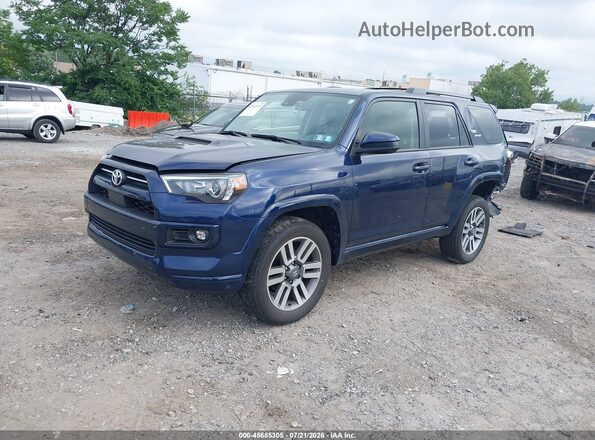 JTESU5JR9N6064609 2022 TOYOTA 4RUNNER Blue Vista tres cuartos delantera izquierda
