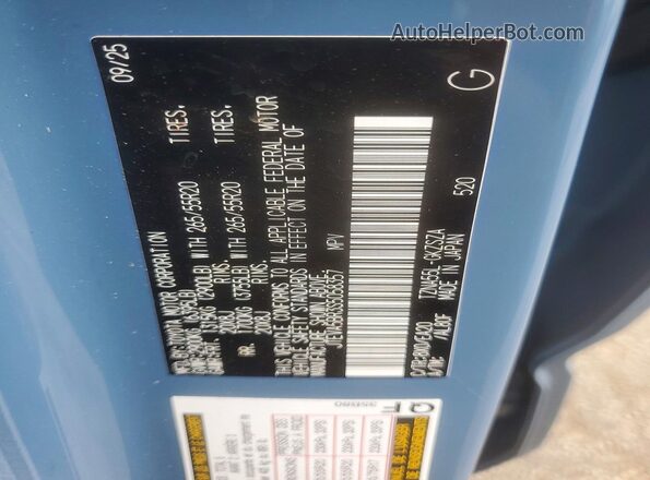 JTEVA5BR3S5058357 2025 TOYOTA 4RUNNER Blue Widok komory silnika