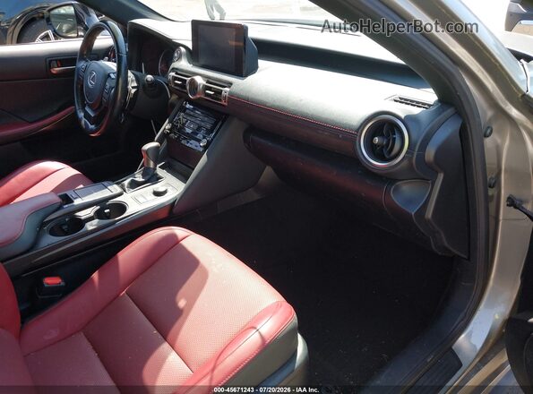 JTHA81F21M5045614 2021 LEXUS IS 300 Серый Вид салона спереди
