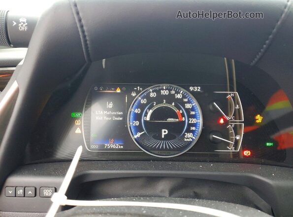 JTHB21B10K2011147 2019 LEXUS ES Black Вид щитка приладів
