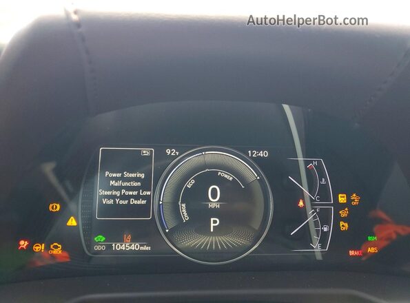 JTHB21B16K2012125 2019 LEXUS ES Gray ხელსაწყოთა პანელის ხედი
