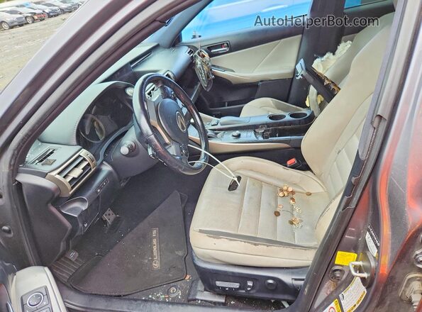 JTHBA1D20G5003631 2016 LEXUS IS Gray Front interior view