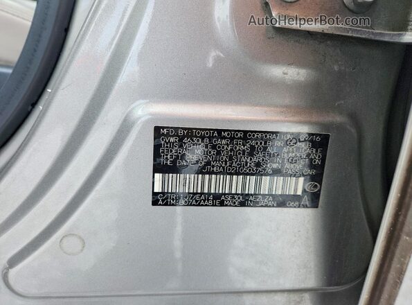 JTHBA1D21G5037576 2016 LEXUS IS Tan Вид підкапотного простору