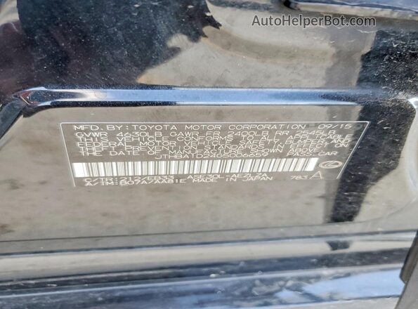 JTHBA1D24G5006659 2016 LEXUS IS Черный Вид подкапотного пространства