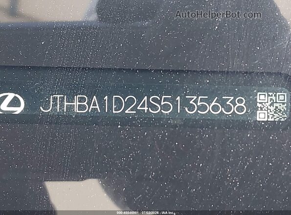 JTHBA1D24S5135638 2025 LEXUS IS 300 White 