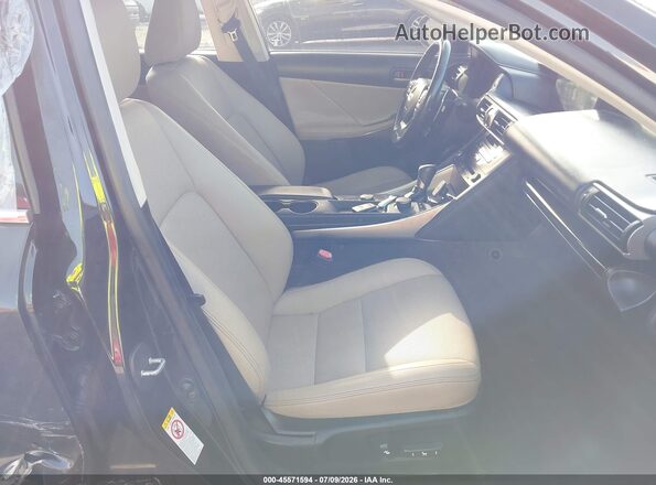 JTHBA1D25H5050865 2017 LEXUS IS 200T Black Вид салону спереду