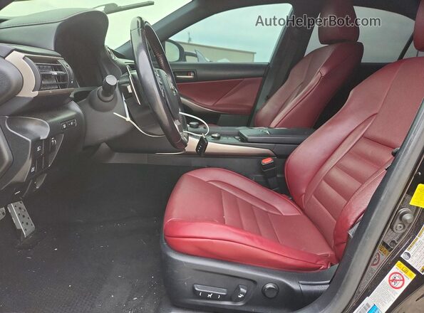 JTHBA1D26H5045402 2017 LEXUS IS Black Widok wnętrza z przodu