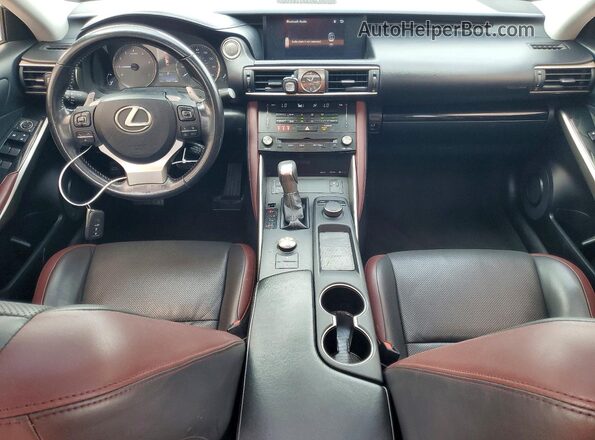 JTHBA1D28J5074342 2018 LEXUS IS White Առջևի վահանակի տեսք