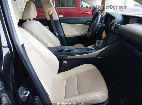 JTHBA1D2XG5009033 2016 LEXUS IS 200T Black Widok wnętrza z przodu