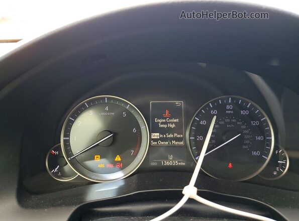 JTHBK1GG1G2246144 2016 LEXUS ES White Вид щитка приладів