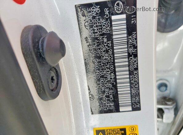JTHBK1GG1G2246144 2016 LEXUS ES White Вид підкапотного простору