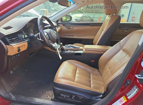 JTHBK1GG2G2233886 2016 LEXUS ES Бордовый Вид салона спереди