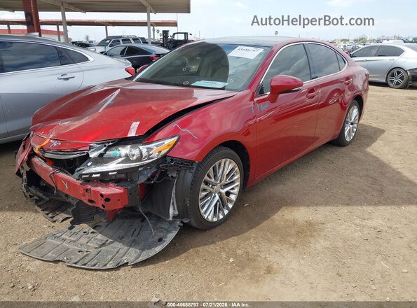 JTHBK1GG8G2220026 2016 LEXUS ES 350 Red წინა მარცხენა ხედი სამი მეოთხედიდან