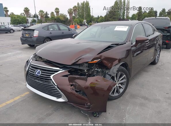JTHBW1GG4J2169457 2018 LEXUS ES 300H Burgundy Вид спереду