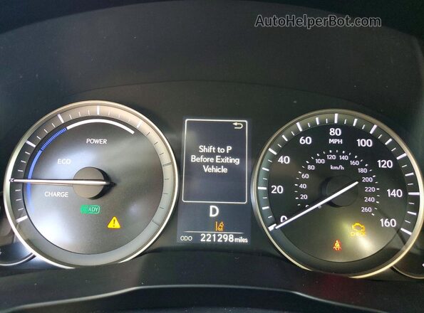 JTHBW1GG6G2115912 2016 LEXUS ES Gray Vista del cuadro de instrumentos