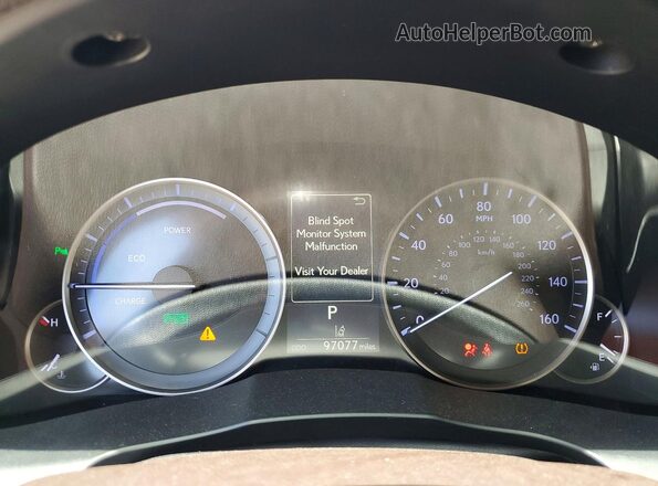 JTHBW1GG7G2108922 2016 LEXUS ES Red Vista del cuadro de instrumentos