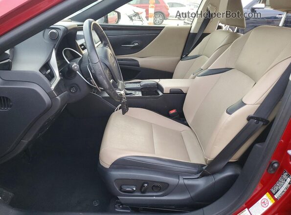 JTHBZ1B14K2005038 2019 LEXUS ES Red Вид салону спереду