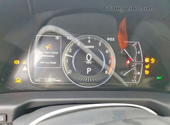 JTHBZ1B14K2005038 2019 LEXUS ES Red Вид щитка приладів