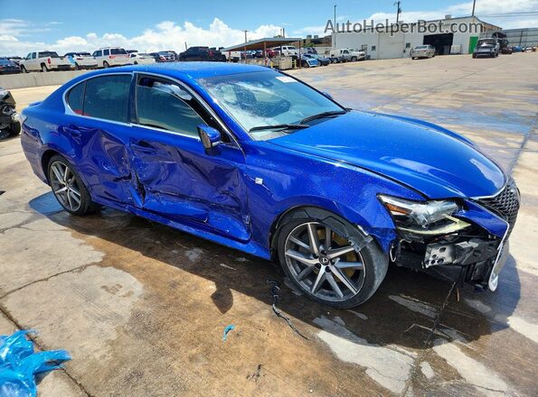 JTHBZ1BL1KA018210 2019 LEXUS GS Blue Delantero derecho