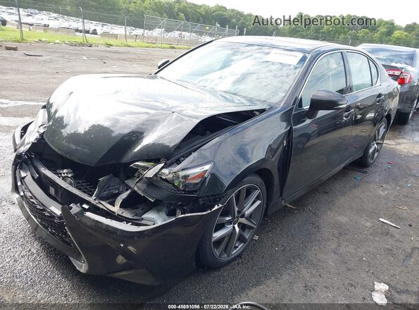 JTHBZ1BL4KA017603 2019 LEXUS GS 350 Black Przód lewy