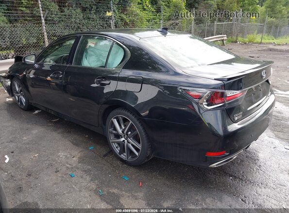JTHBZ1BL4KA017603 2019 LEXUS GS 350 Black Tył lewy